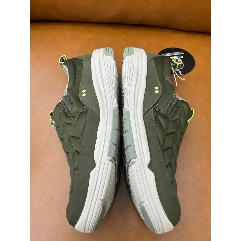 Ryka Ava 3 Slip-On Shoes Women 9.5M Green New Quilted Water Repellent Sneaker